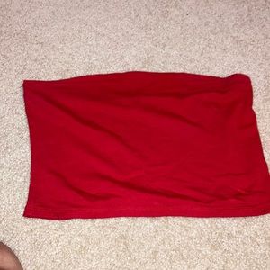 Red tube top